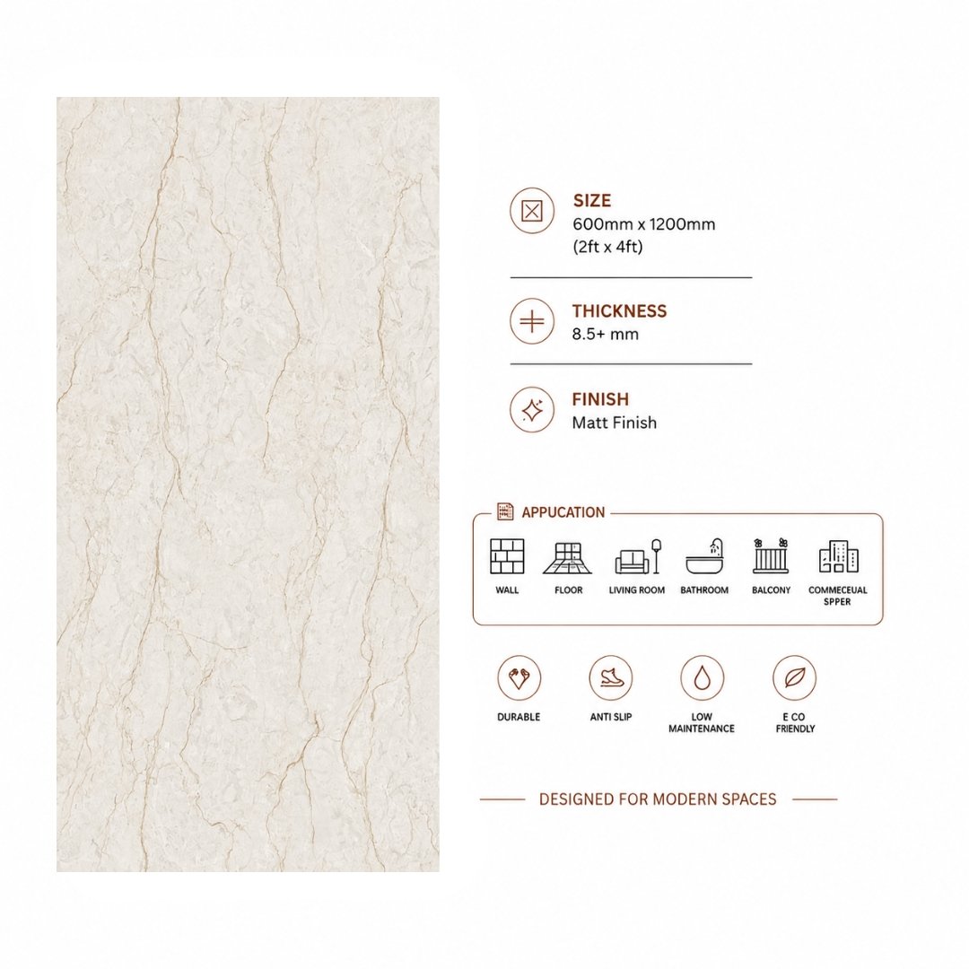 AL Nilambar Crema Marble & Stone Kitchen Tiles - My Home Studio